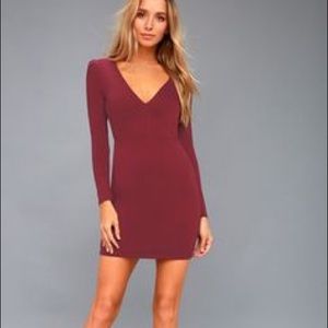 Lovers + Friends dark red dress